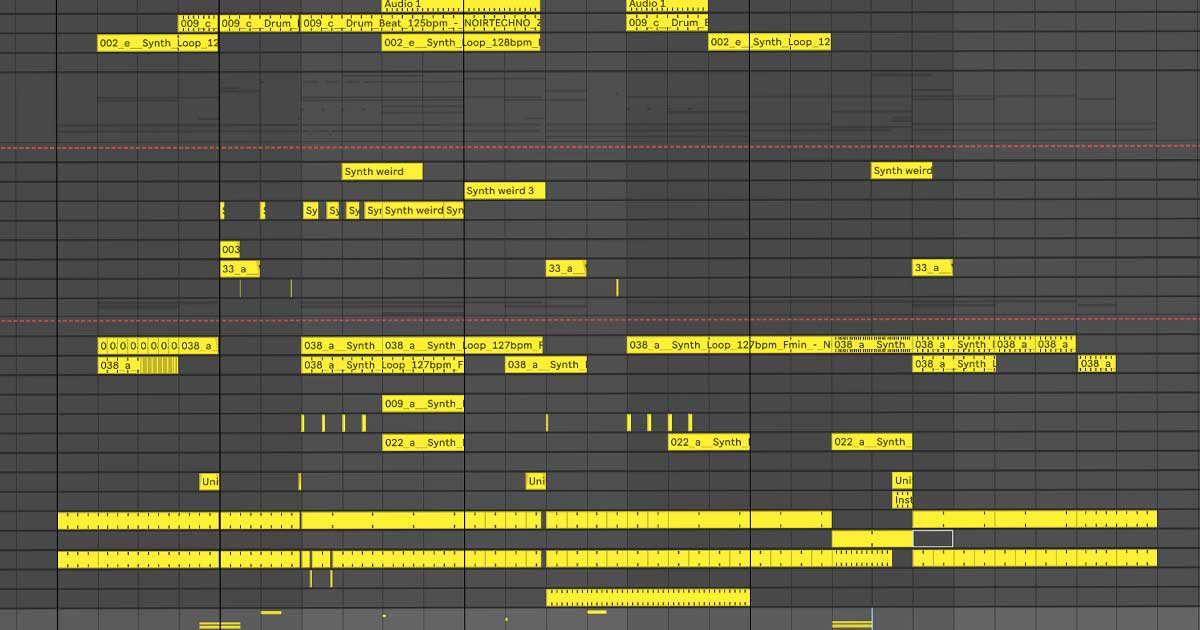 Bild einer Audio-Produktion mit der Software Ableton Live
